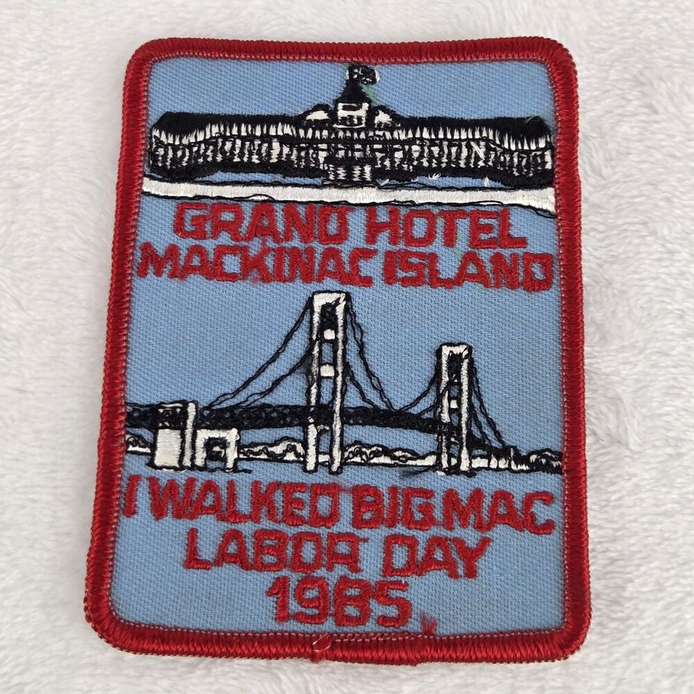 Vintage 1985 Mackinac Island Grand Hotel Bridge Walk Patch Michigan